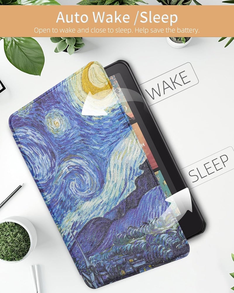 WALNEW Case for 7-inch Kindle Paperwhite 12th Gen 2024 and Colorsoft Signature Edition, Premium PU Leather Protective Cover for Kindle Paperwhite, Auto Wake/Sleep - Image 4